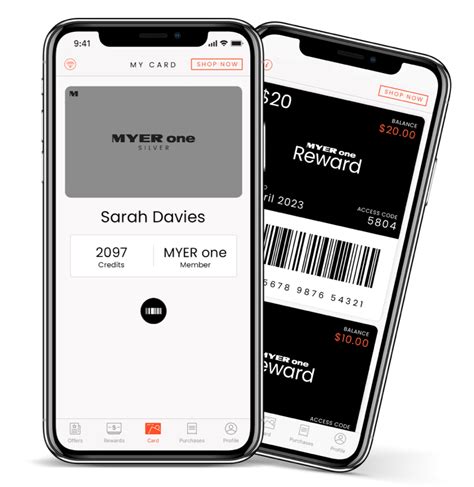 myer one rewards app